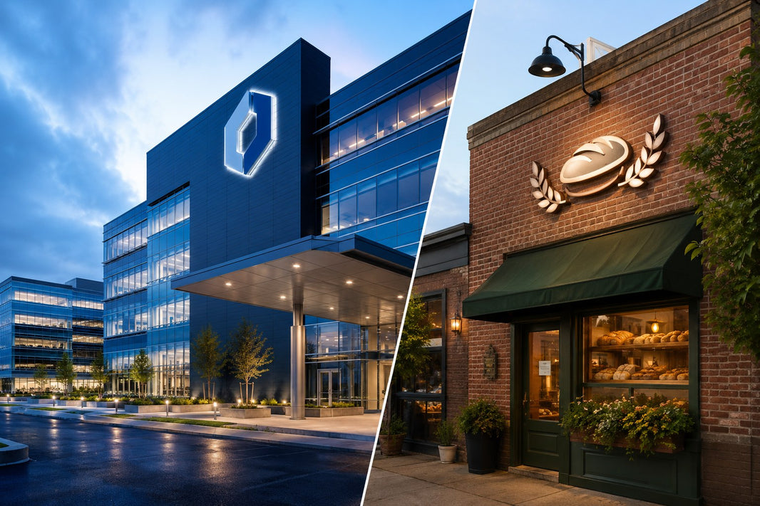 National Signage Company vs Local Sign Shop: What Businesses Should Compare