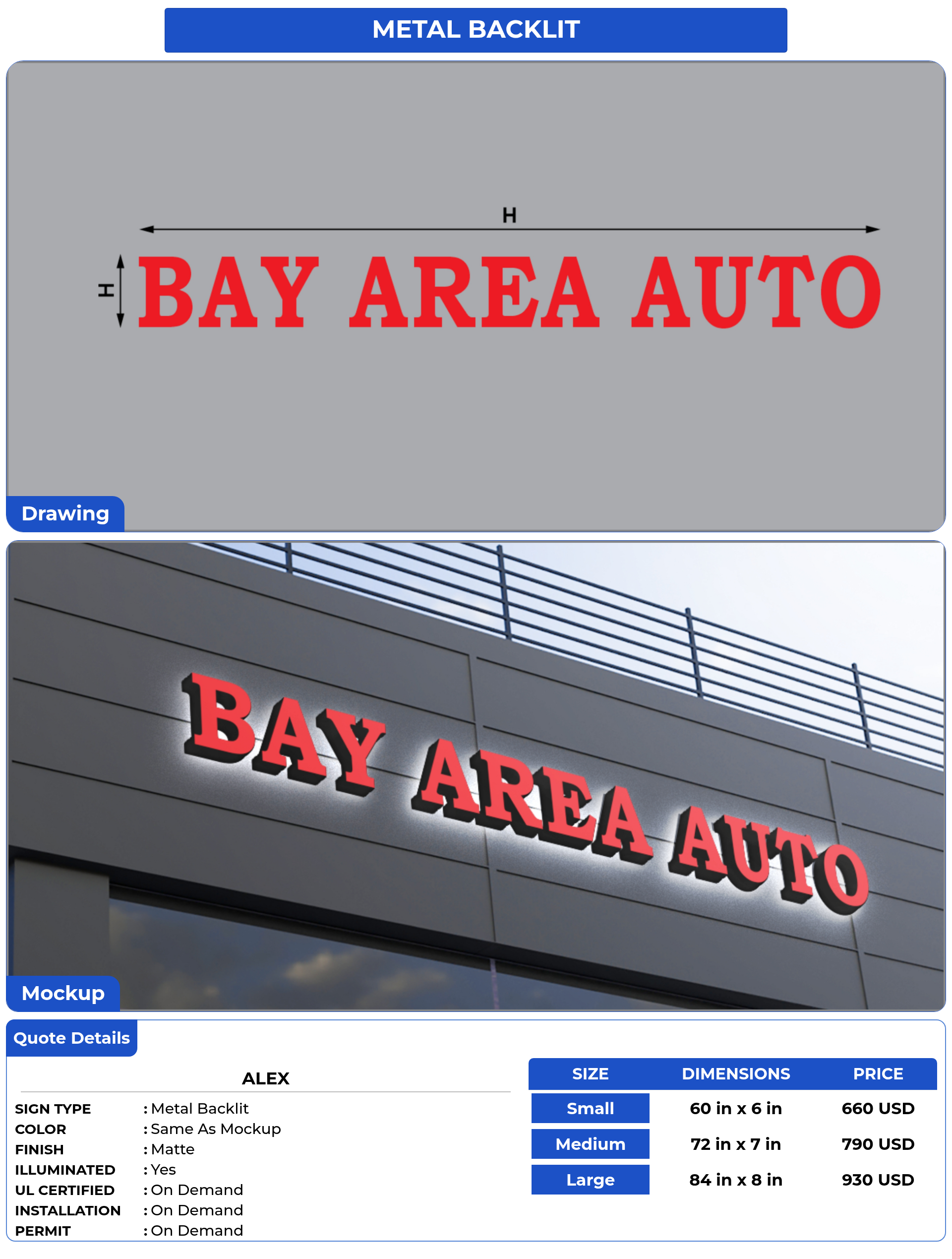 Customized Sign for Alex