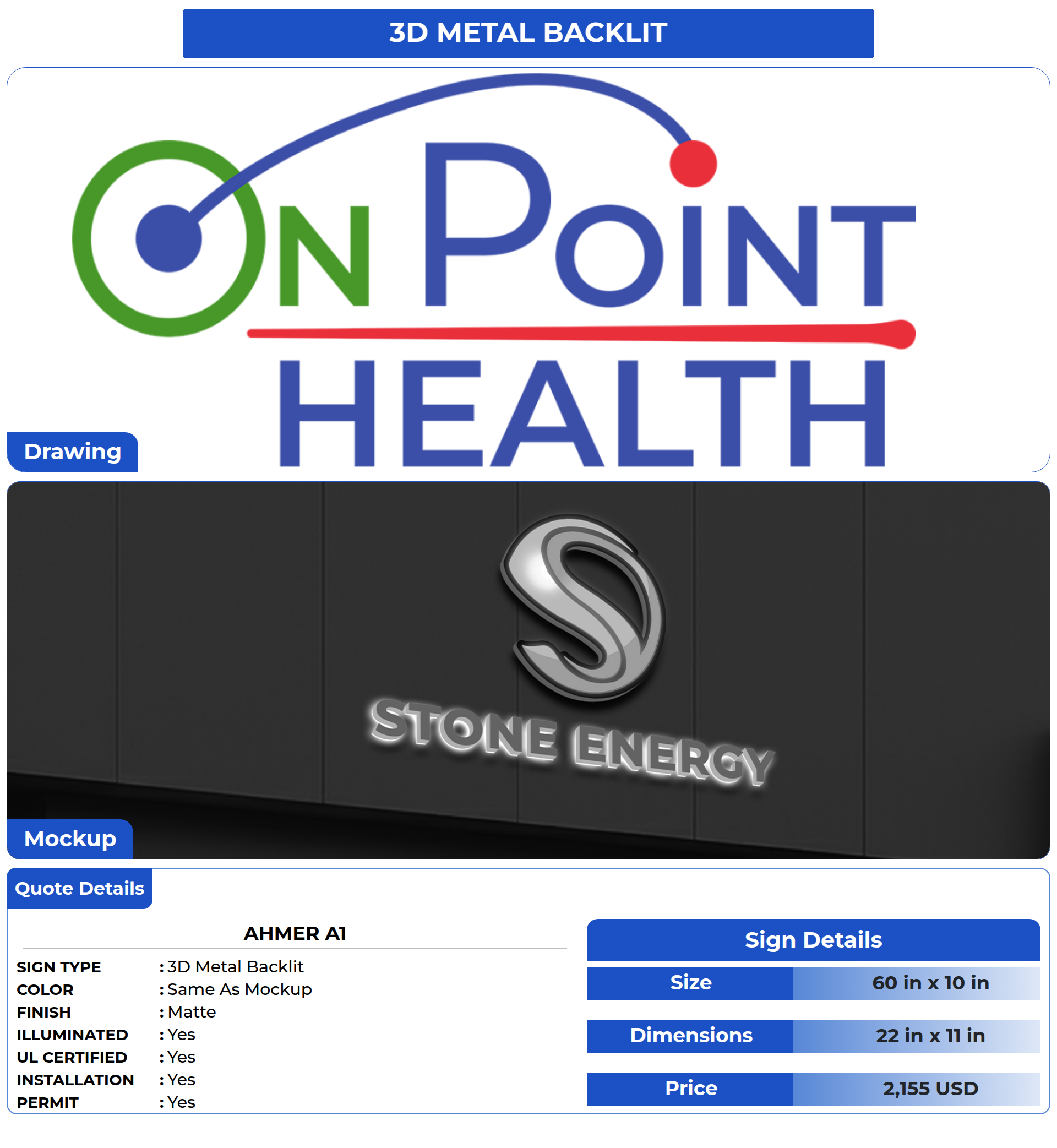 Customized Sign for Ahmer A1