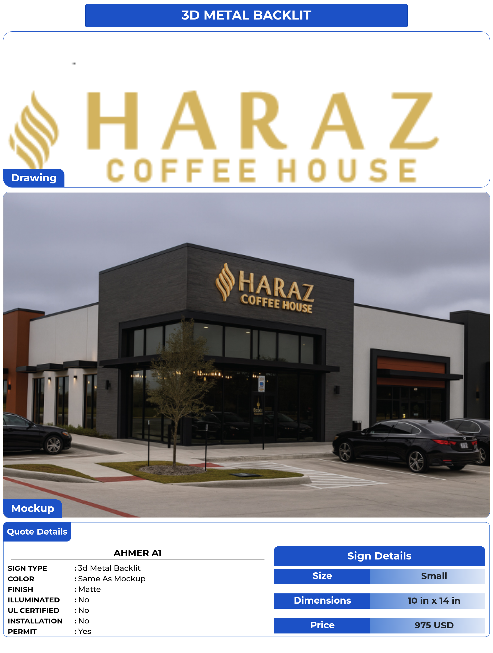 Customized Sign for Ahmer A1