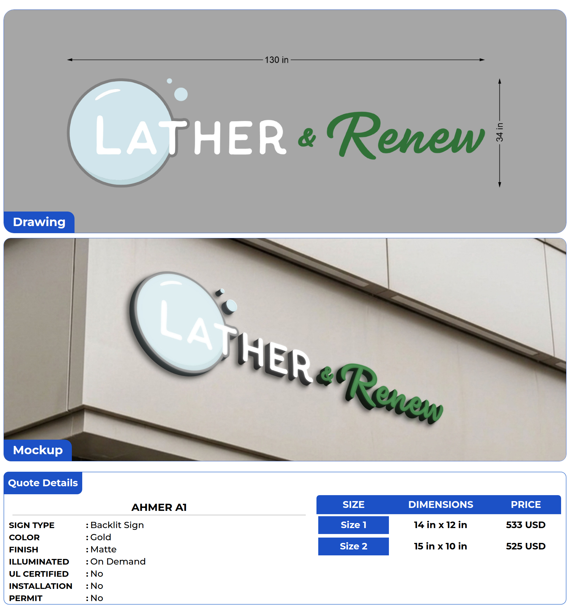 Custom Sign for Ahmer A1