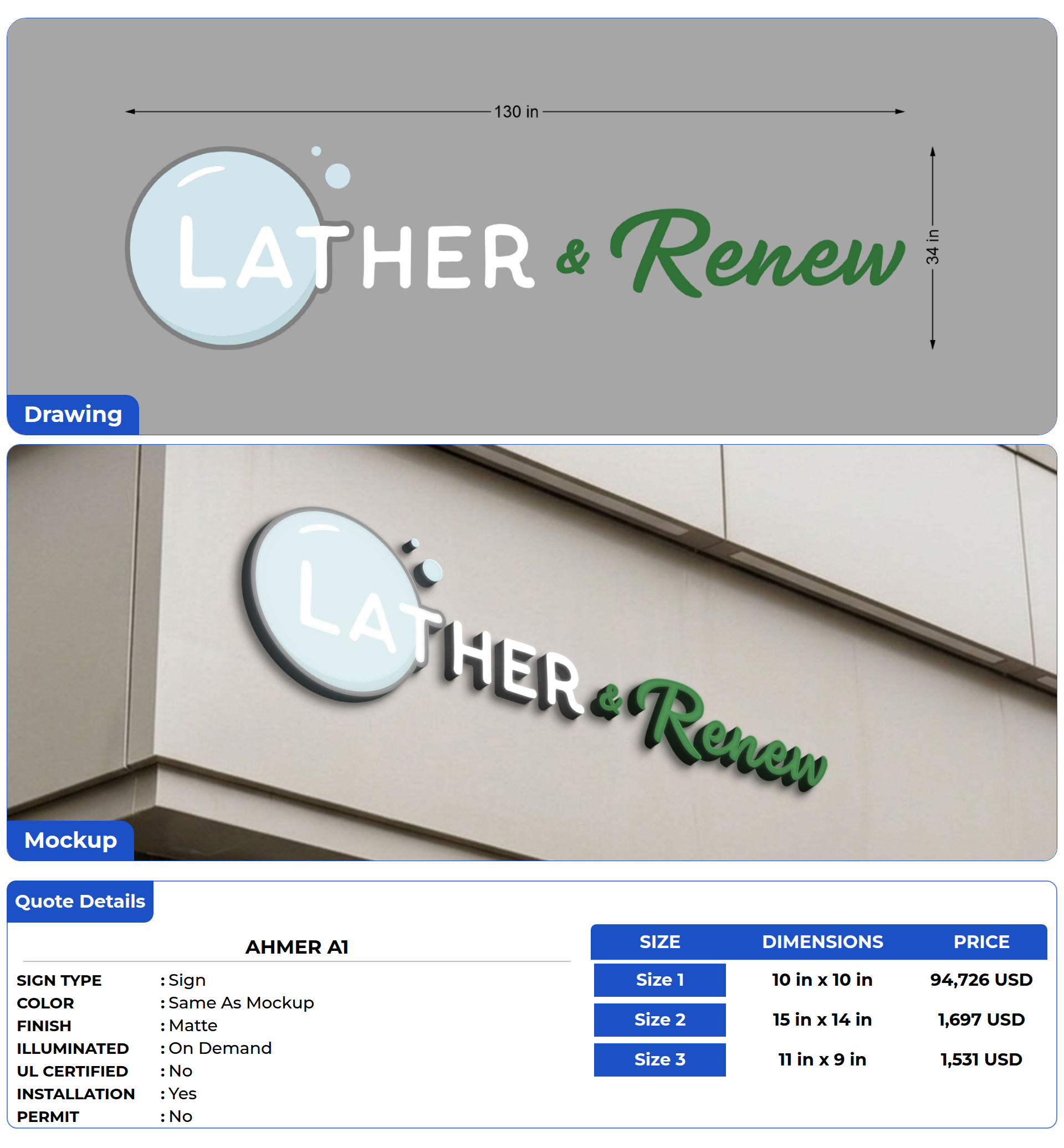 Custom Sign for Ahmer A1