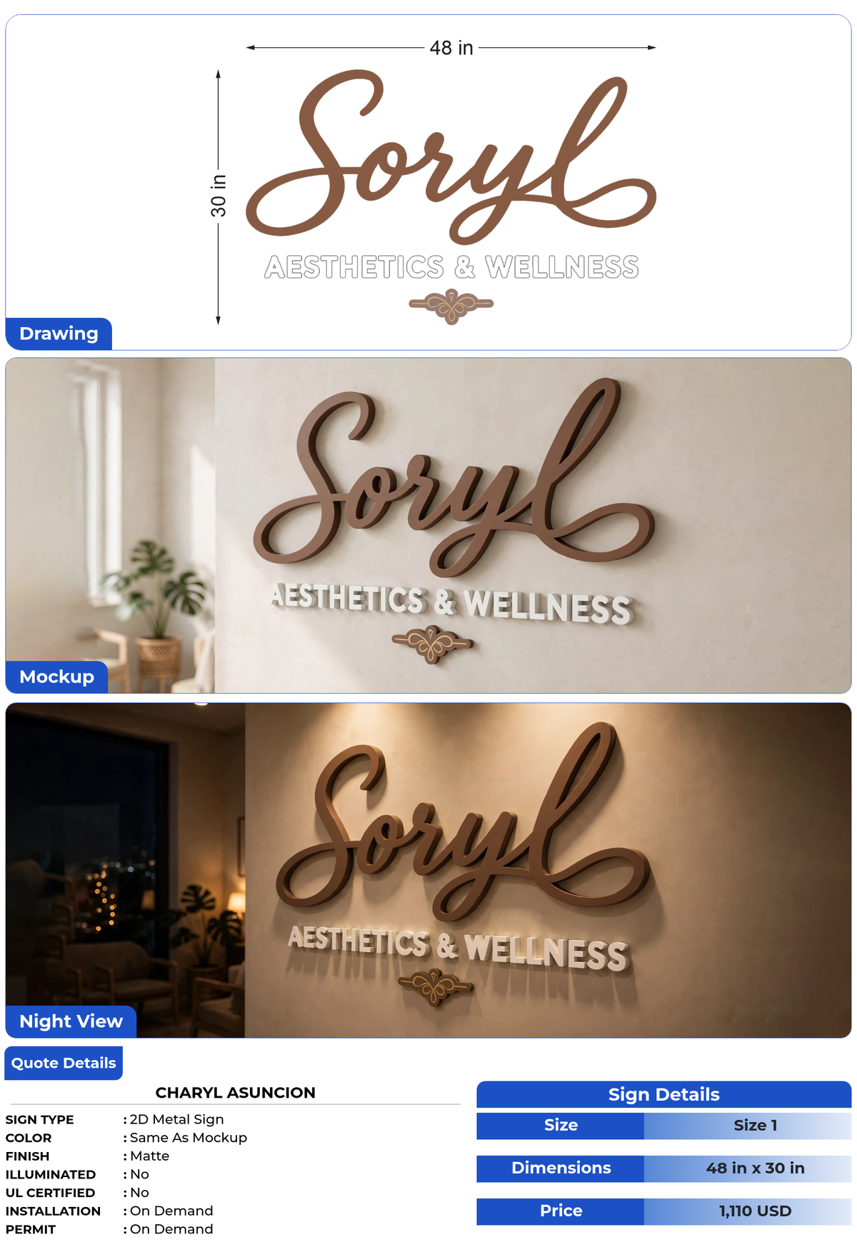 Custom Sign for Charyl Asuncion