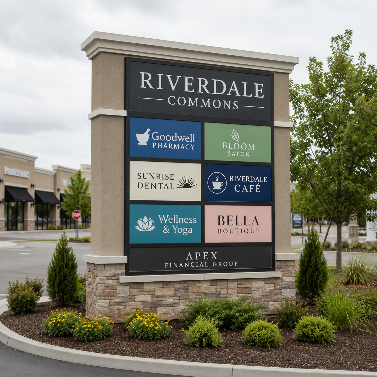 Multi-Tenant Monument Signs